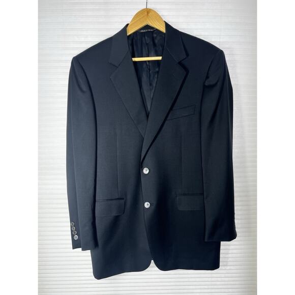 Canali Blazer Mens 40R US 50R EU Navy Double Vented Wool Jacket Sport Coat - Picture 1 of 13